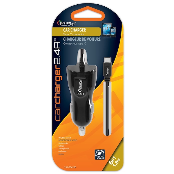 Power Up! DC Car Charger 2.4a - Type C 191-054226 - main